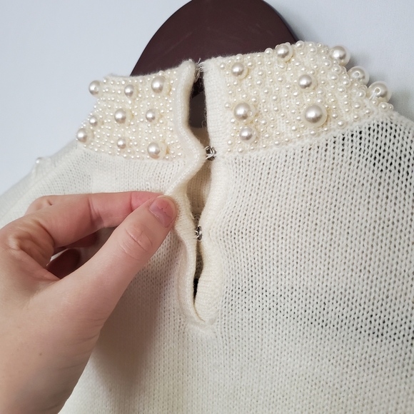Vintage Peal Embellished Sweater size S - Picture 7 of 8